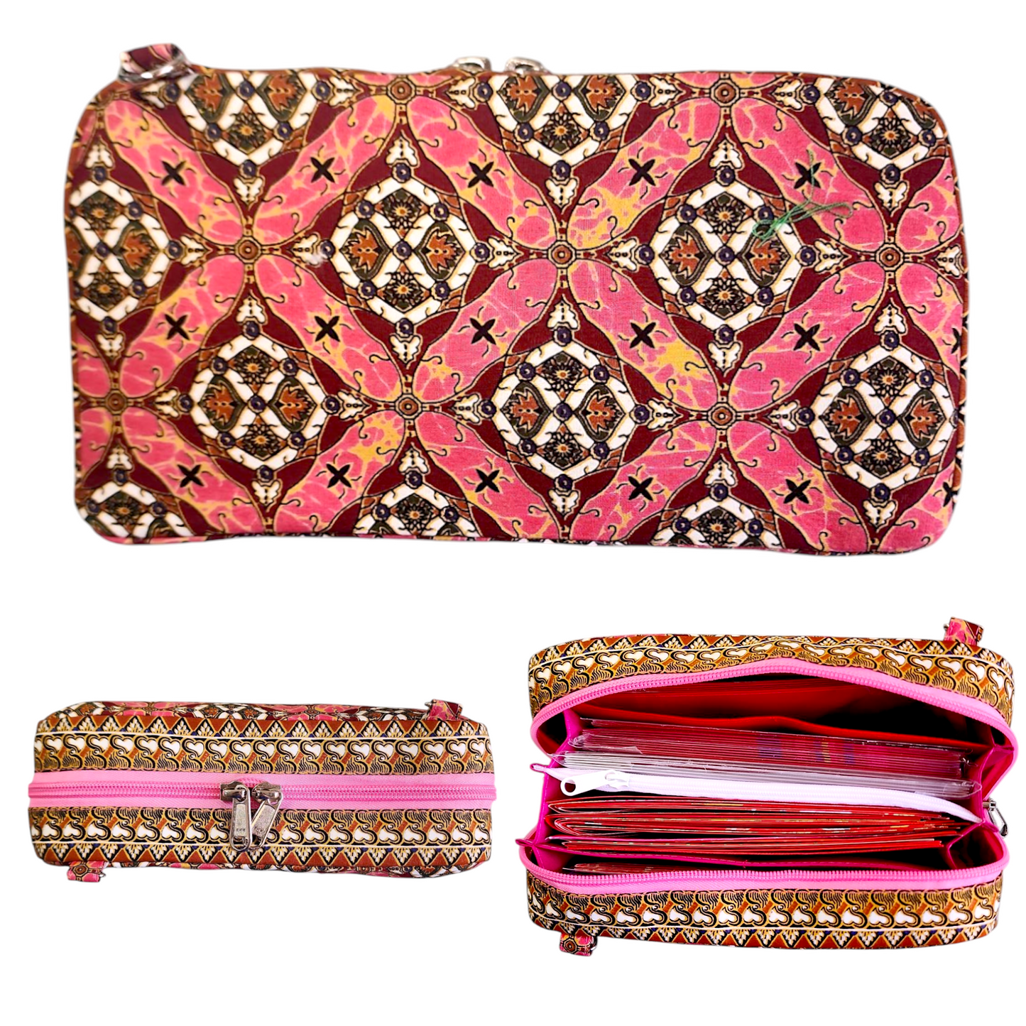 Handmade All-in-One Organizer | Travel Organizer | Stationery Organizer | Passport Organizer | Weekend Pouch | Red Packet Organizer | Super Organizer 1B03