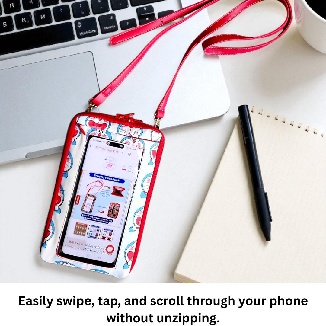 Everyday Swipe Travel Pouch | Smartphone Sling 1B03 (Doraemon)