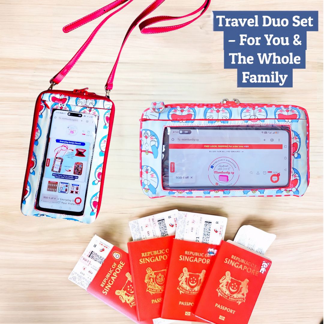 Everyday Swipe Travel Pouch | Smartphone Sling 1B03 (Doraemon)