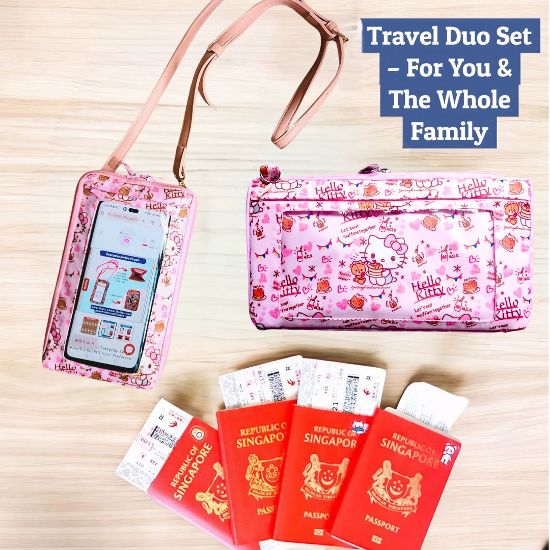 Everyday Swipe Travel Pouch | Smartphone Sling 1B04 (Pink HK)