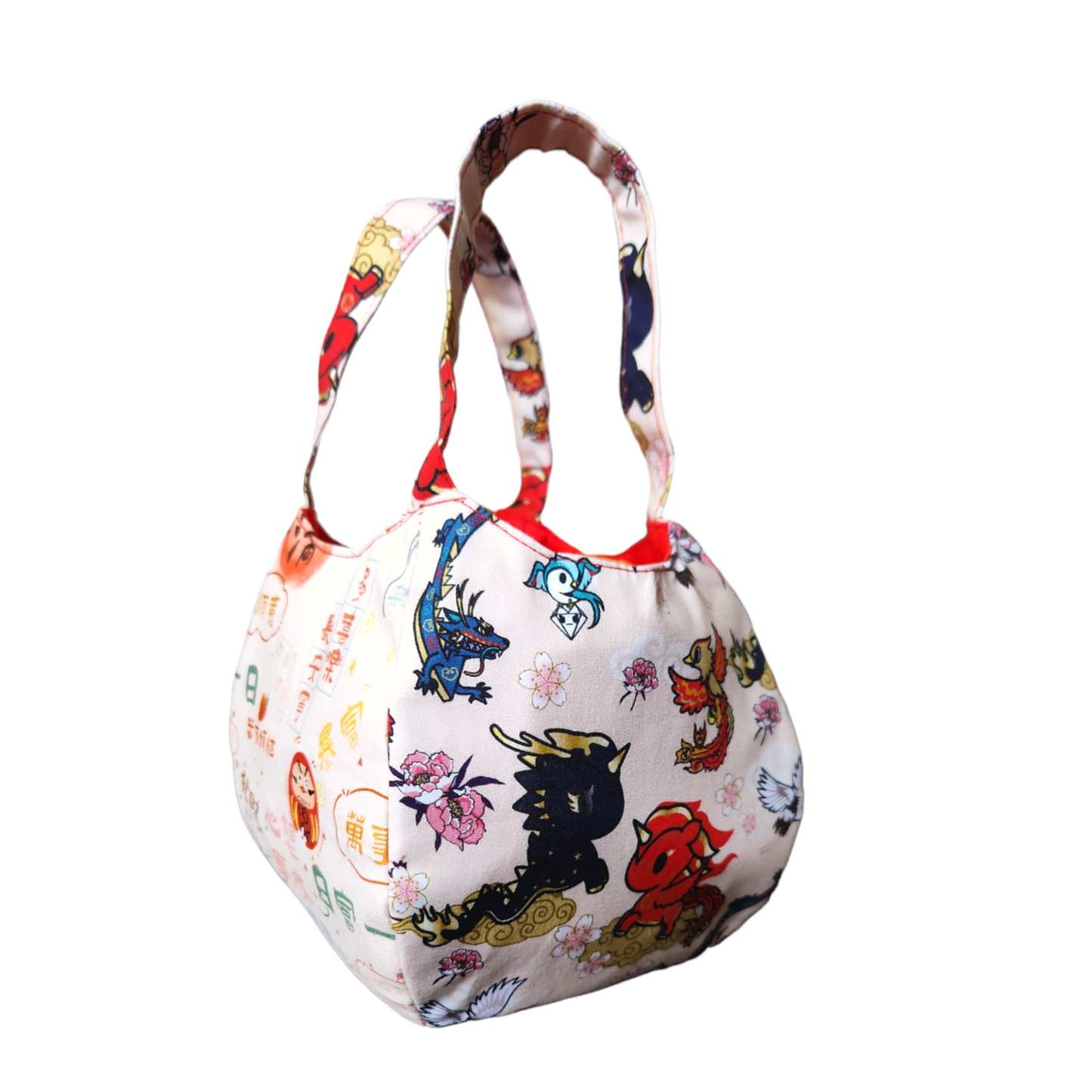 Mandarin Orange Carrier | Orange Bag up to 8 Oranges | Chinese New Year Carrier | Orange Carrier Unicorn Design 31B34