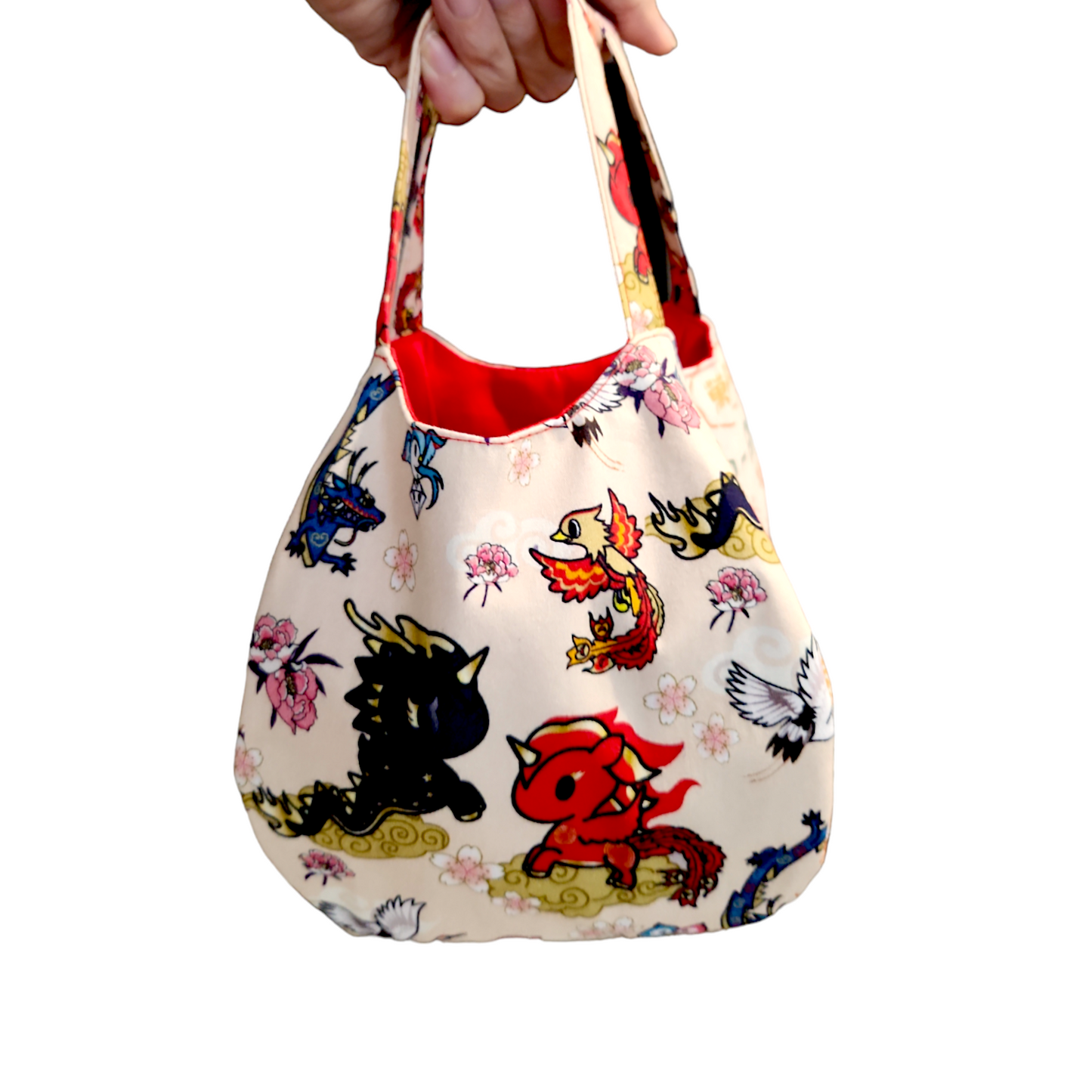 Mandarin Orange Carrier | Orange Bag up to 8 Oranges | Chinese New Year Carrier | Orange Carrier Unicorn Design 31B34