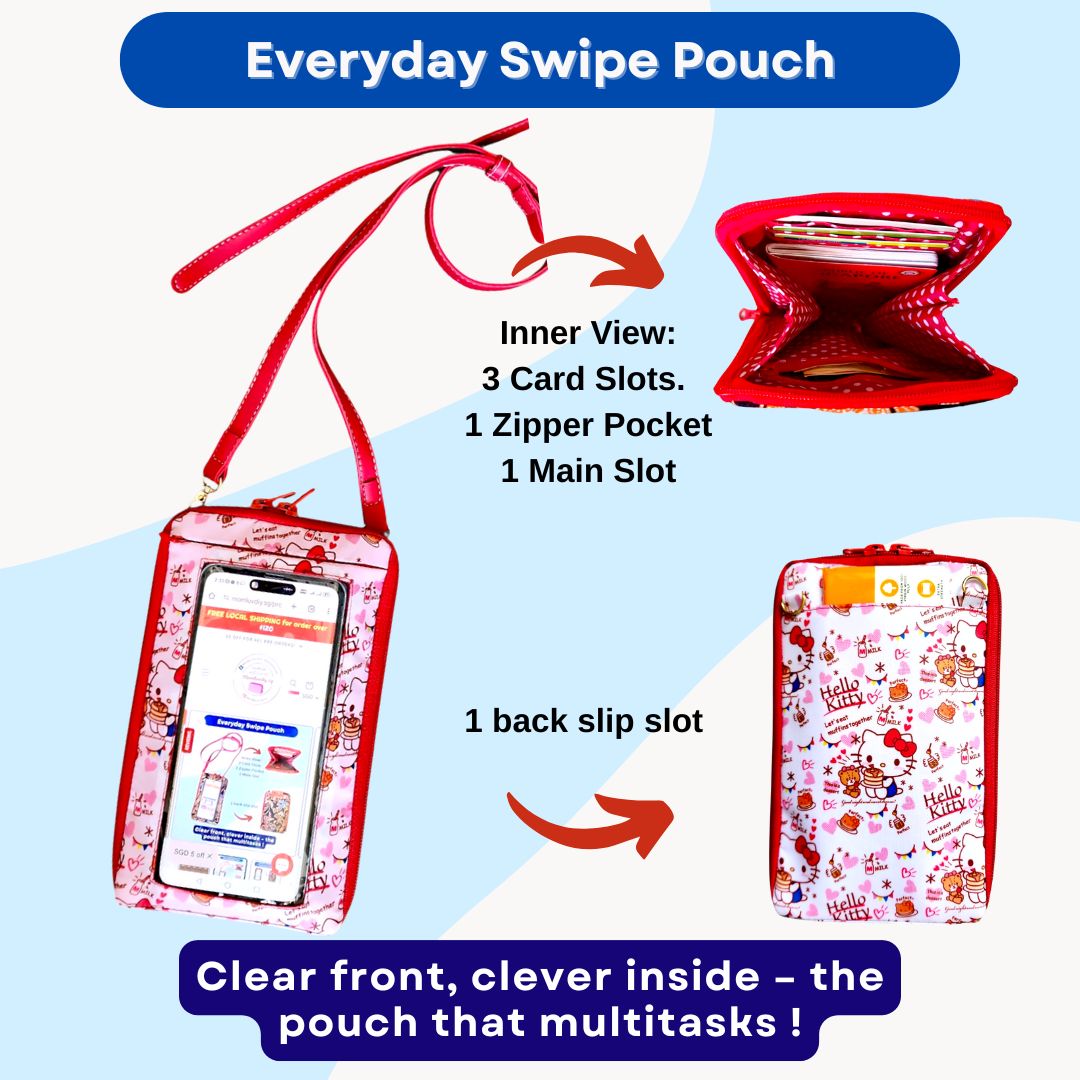 Everyday Swipe Travel Pouch | Smartphone Sling 1B05 (White HK)