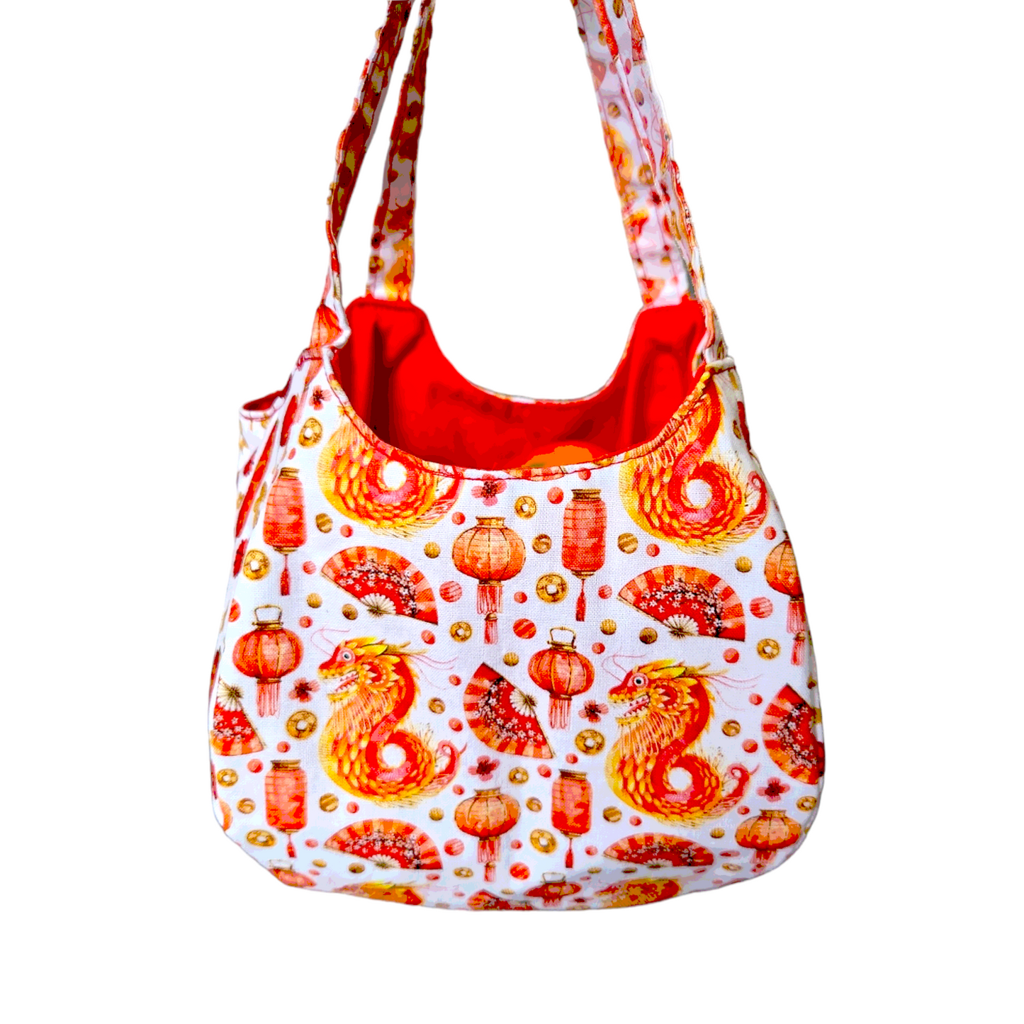 Mandarin Orange Carrier | Orange Bag up to 8 Oranges | Chinese New Year Carrier | Orange Carrier CNY Dragon Design 31B43