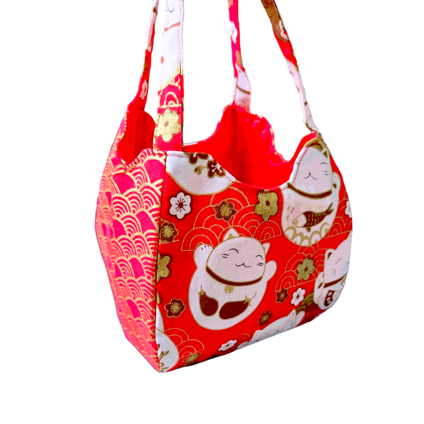 Mandarin Orange Carrier | Orange Bag up to 8 Oranges | Chinese New Year Carrier | Orange Carrier Big Fortune Cat Design 31B44