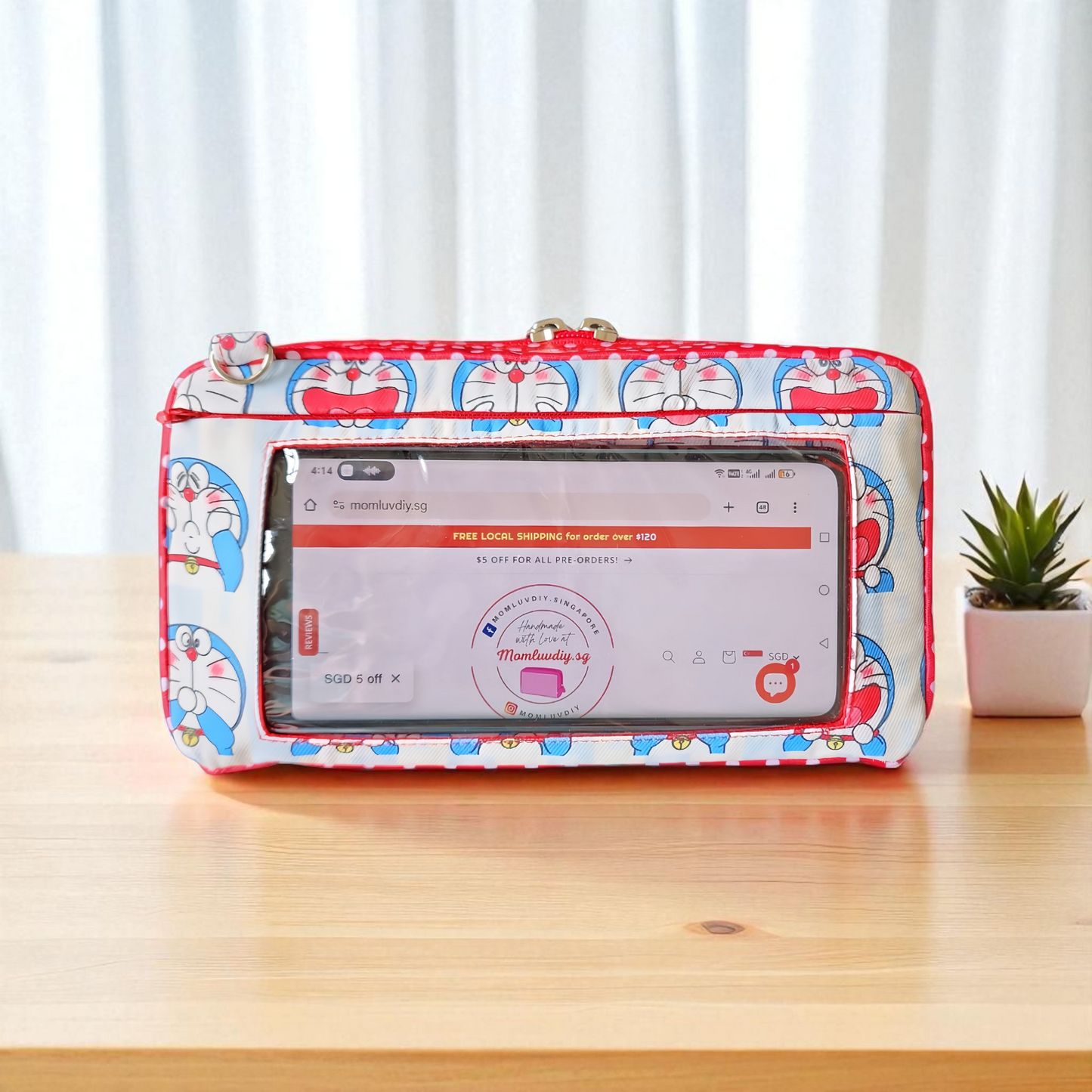 Smartphone Family Travel Pouch | Family Passport Organiser | Smartphone Organiser 3B16 (Doremon)