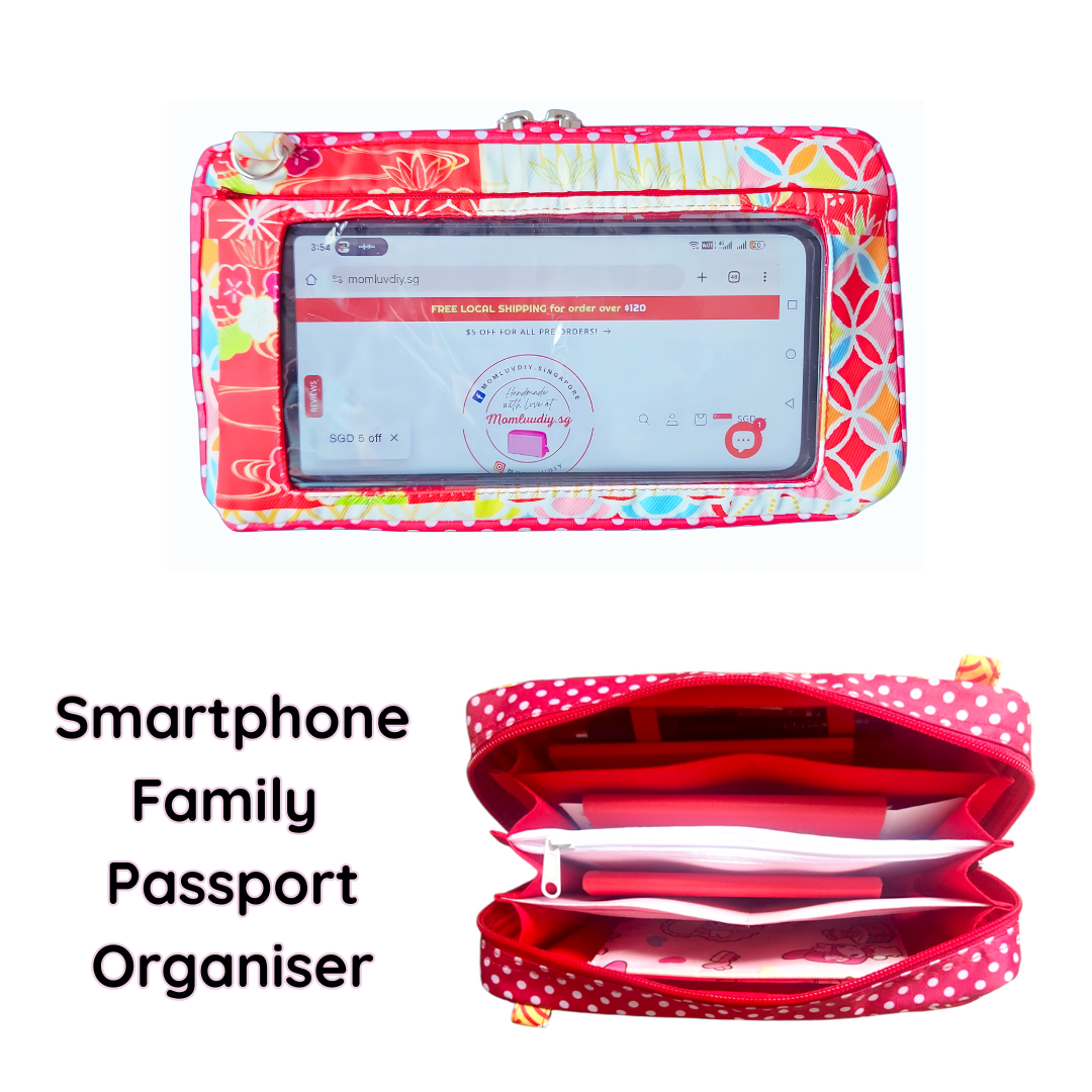 Smartphone Family Travel Pouch | Family Passport Organiser | Smartphone Organiser 3B17 (CNY)