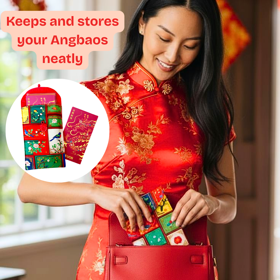 Fabric Angbao Keeper | Handmade Red Packet Organizer | Reusable CNY Ang Bao envelope