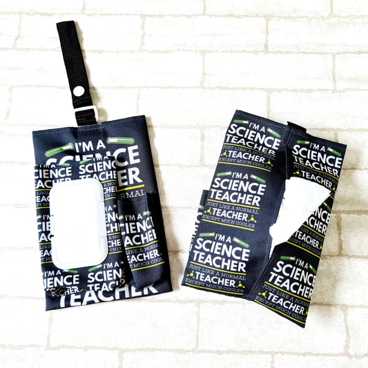 Teacher's Day Gift | I'm a Science Teacher 3 in 1 Tissue Pouch | Travel Tissue Wet Tissue Sanitiser