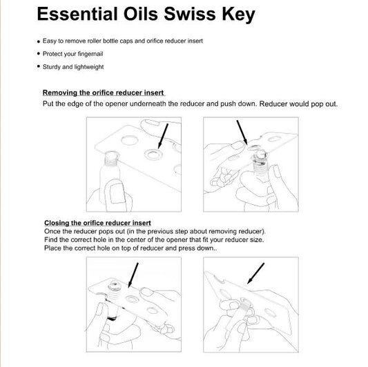 Metallic Bottle Key Opener Tool | Aromatherapy Bottle Key Opener