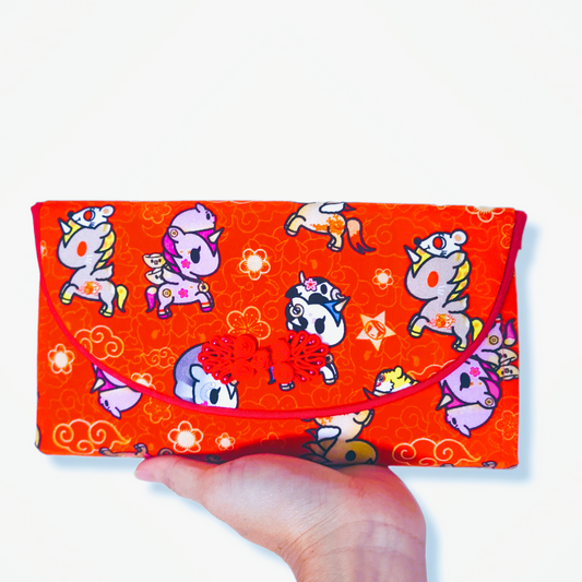 FLAP Ang Bao Organizer | Pouch for Red Packets | Flap Organiser 50 Red Packets | Flap Unicorn ZodiacDesign 24B11