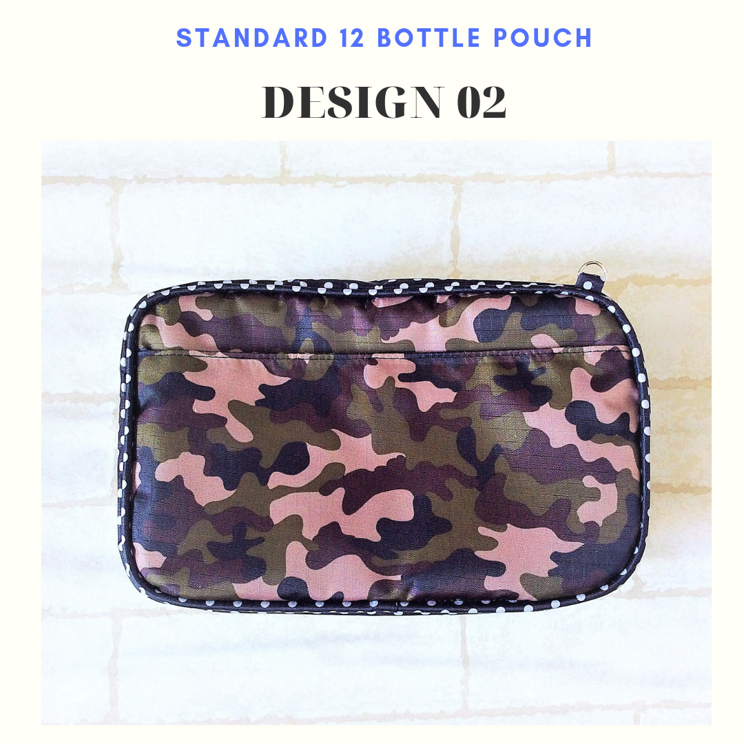 Essential Oil Bottle Travel Pouch | 8 Bottle Essential Oil Pouch | 12 Bottle Essential Oil Pouch | Army Design 02
