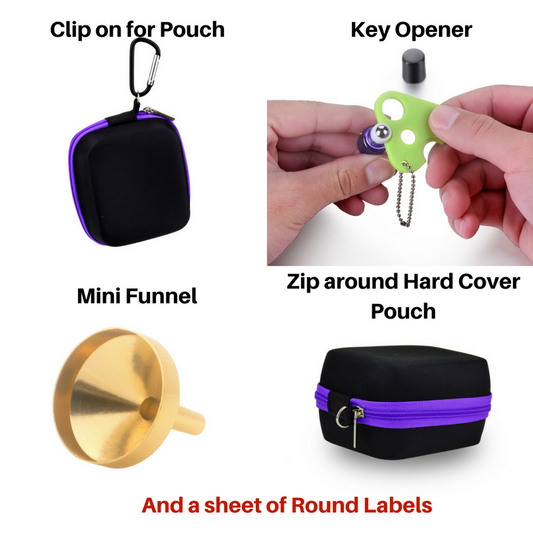 5ml Essential Oil Travel Pouch | 5ml Young Living Doterra Bottle Pouch | Essential Oil Travel Pouch | 5ml Glass bottle Pouch | 5ml Roller Bottle Pouch