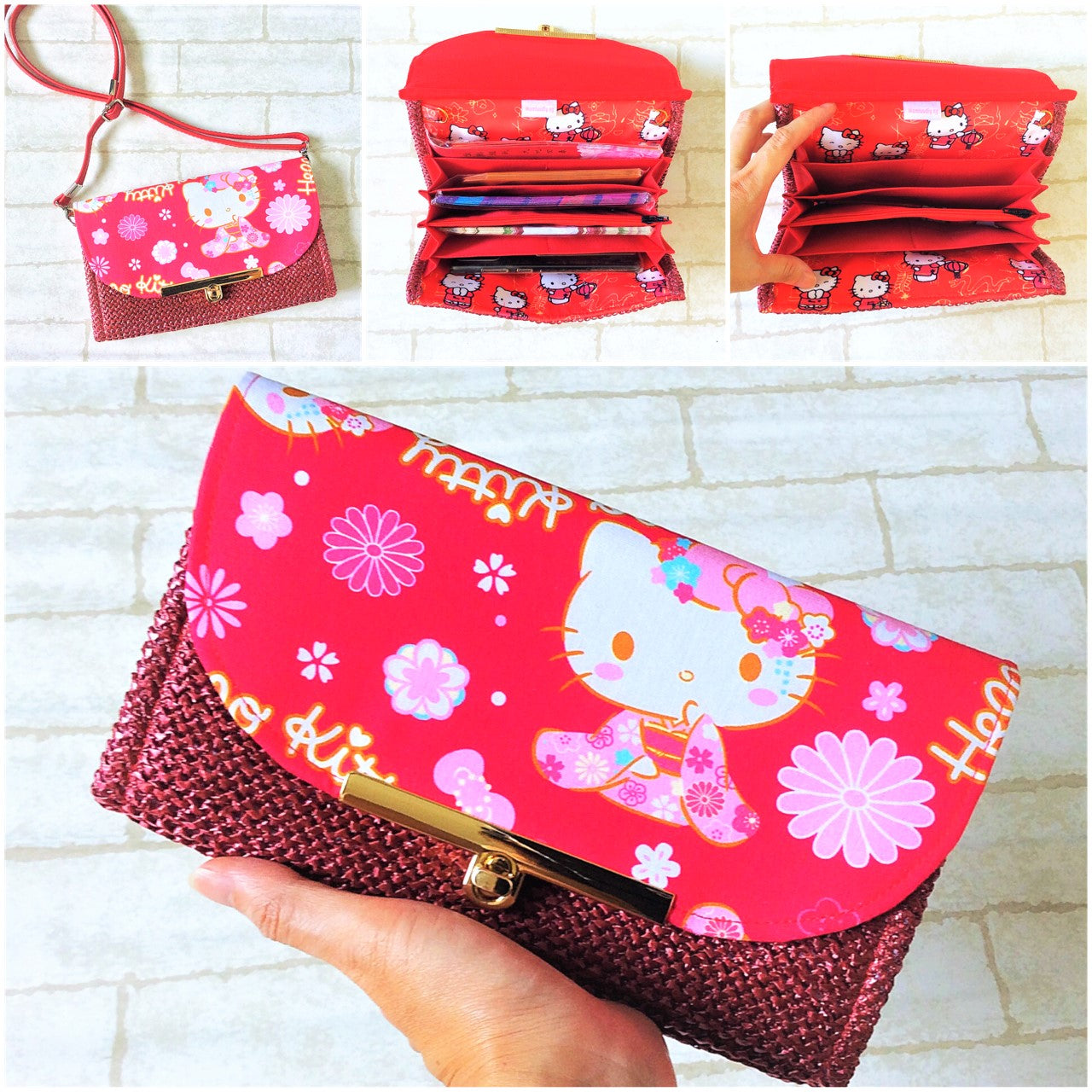 Elegant Sling Ang Bao Organizer with shoulder sling | Flap Pouch for Red Packets | Sling HK Organiser 40 Red Packets | HK Design 22B28