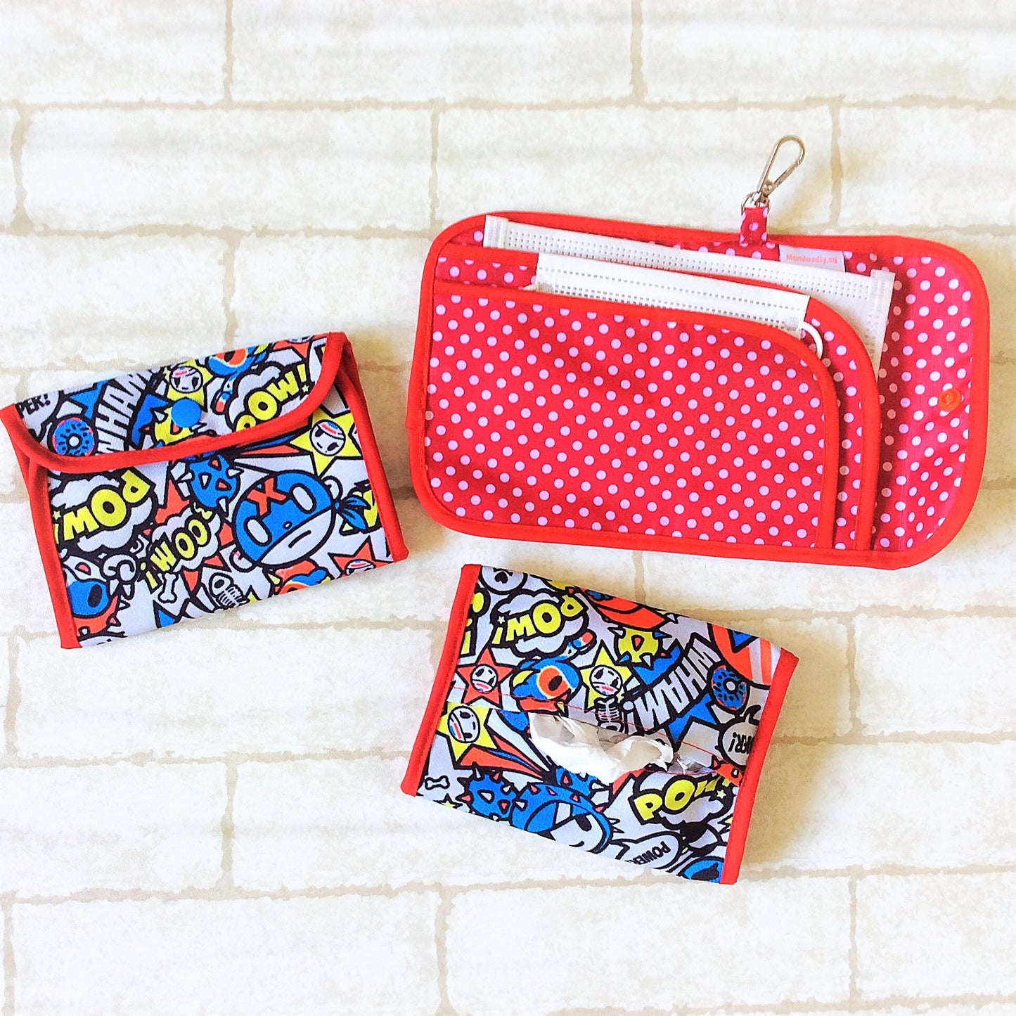 READY STOCK: SURGICAL MASK POUCH | 2 in 1 Surgical Mask Wallet cum Tissue Pouch | Design 2B10