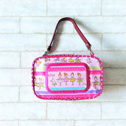 Kleenex WET AND DRY Tissue Holder | Kleenex Tissue 2in1 Pouch | Kleenex Wet and Dry Pink Ballerina Design 8B11