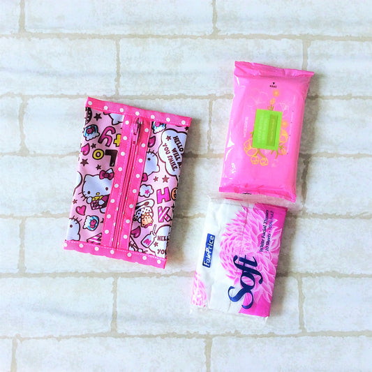 Waterproof 2 sided Wet and Dry Tissue Pouch (Pocket Size) | Pocket Tissue Pouch HK Design 9B01