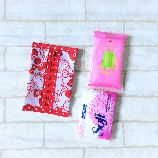 Waterproof 2 sided Wet and Dry Tissue Pouch (Pocket Size) | Pocket Tissue Pouch HK Design 9B03