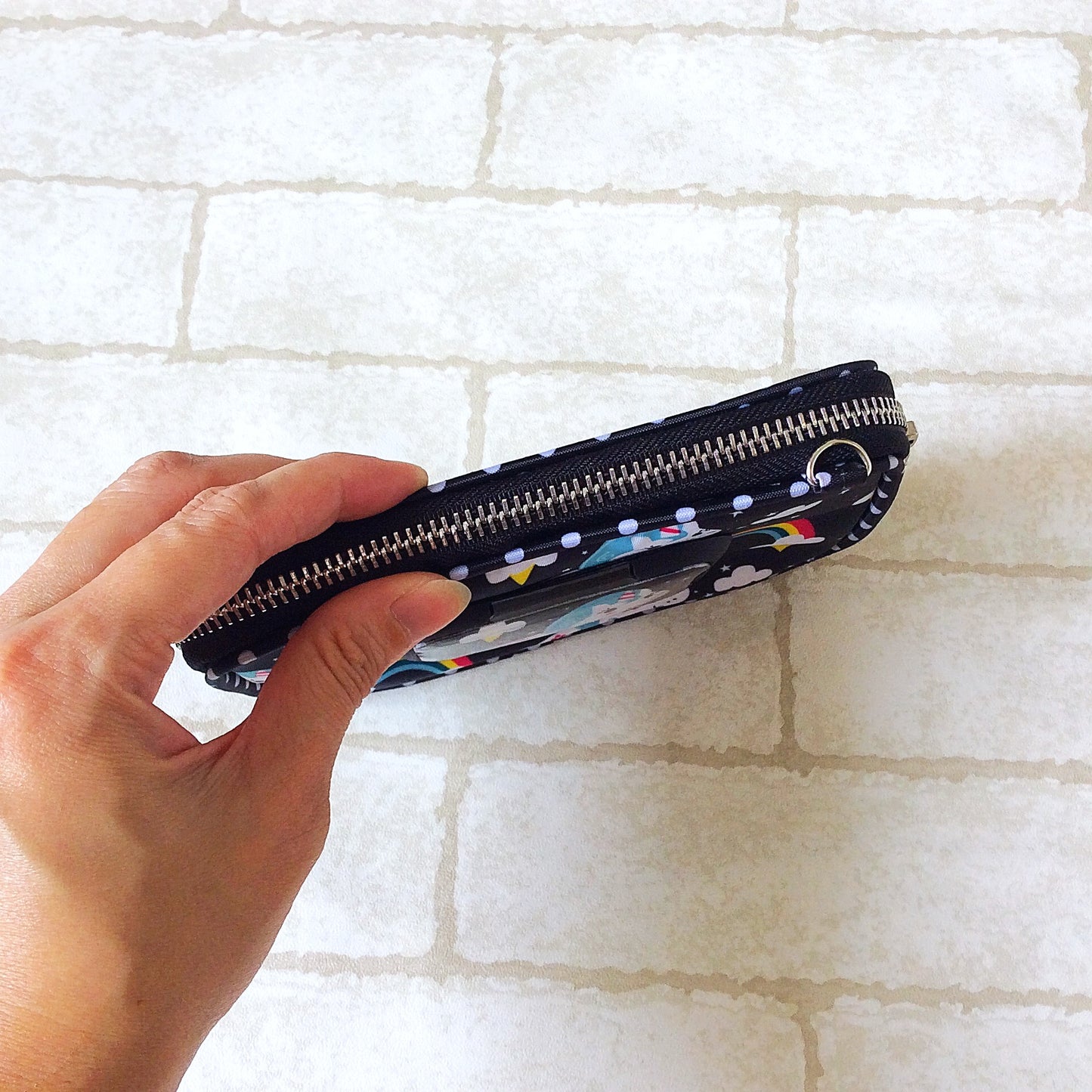 SLIM WET AND DRY Pocket Tissue Wallet Pouch | WET AND DRY Pocket Tissue Pouch | SLIM Pocket Wet and Dry Black Ballerina Design 8B01