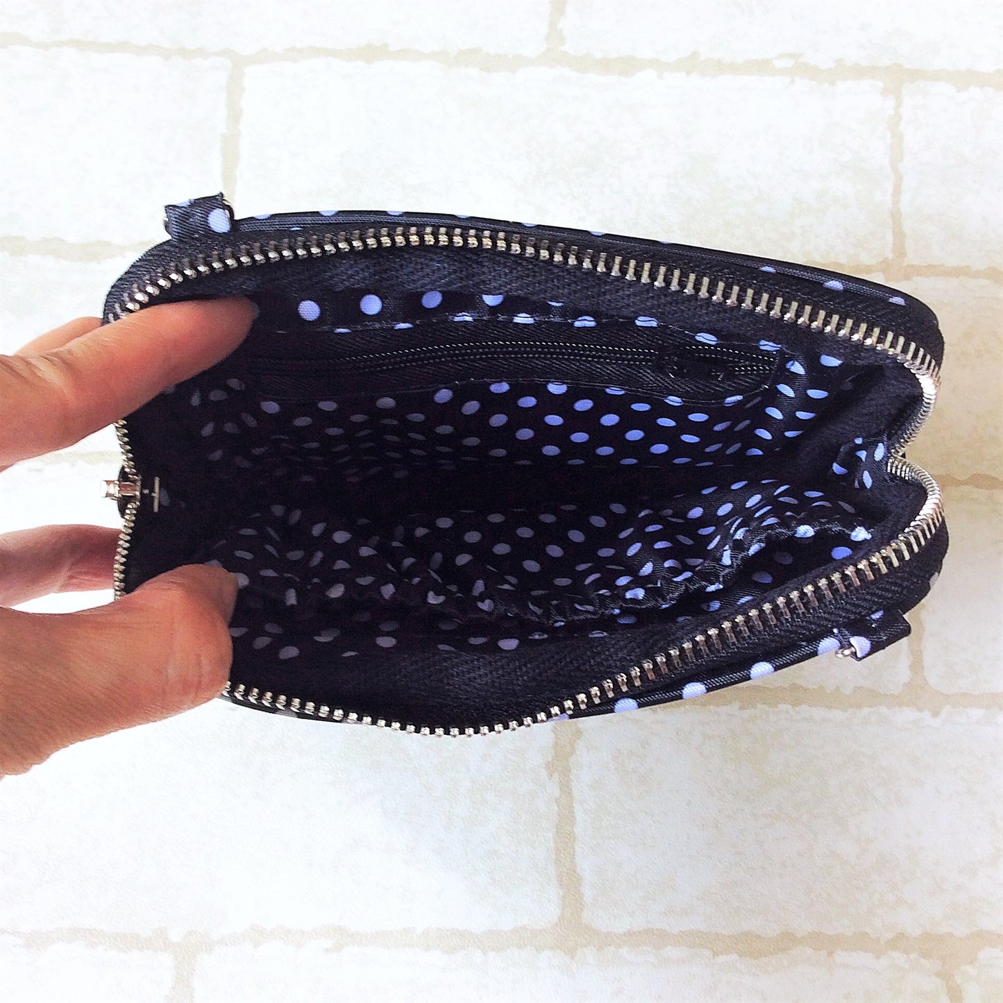 SLIM WET AND DRY Pocket Tissue Wallet Pouch | WET AND DRY Pocket Tissue Pouch | SLIM Pocket Wet and Dry Black Ballerina Design 8B01