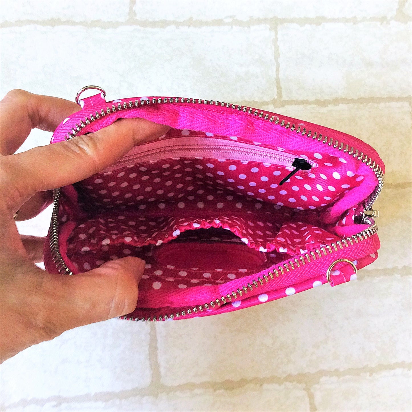 SLIM WET AND DRY Pocket Tissue Wallet Pouch | WET AND DRY Pocket Tissue Pouch | SLIM Pocket Wet and Dry Pink Ballerina Design 8B02