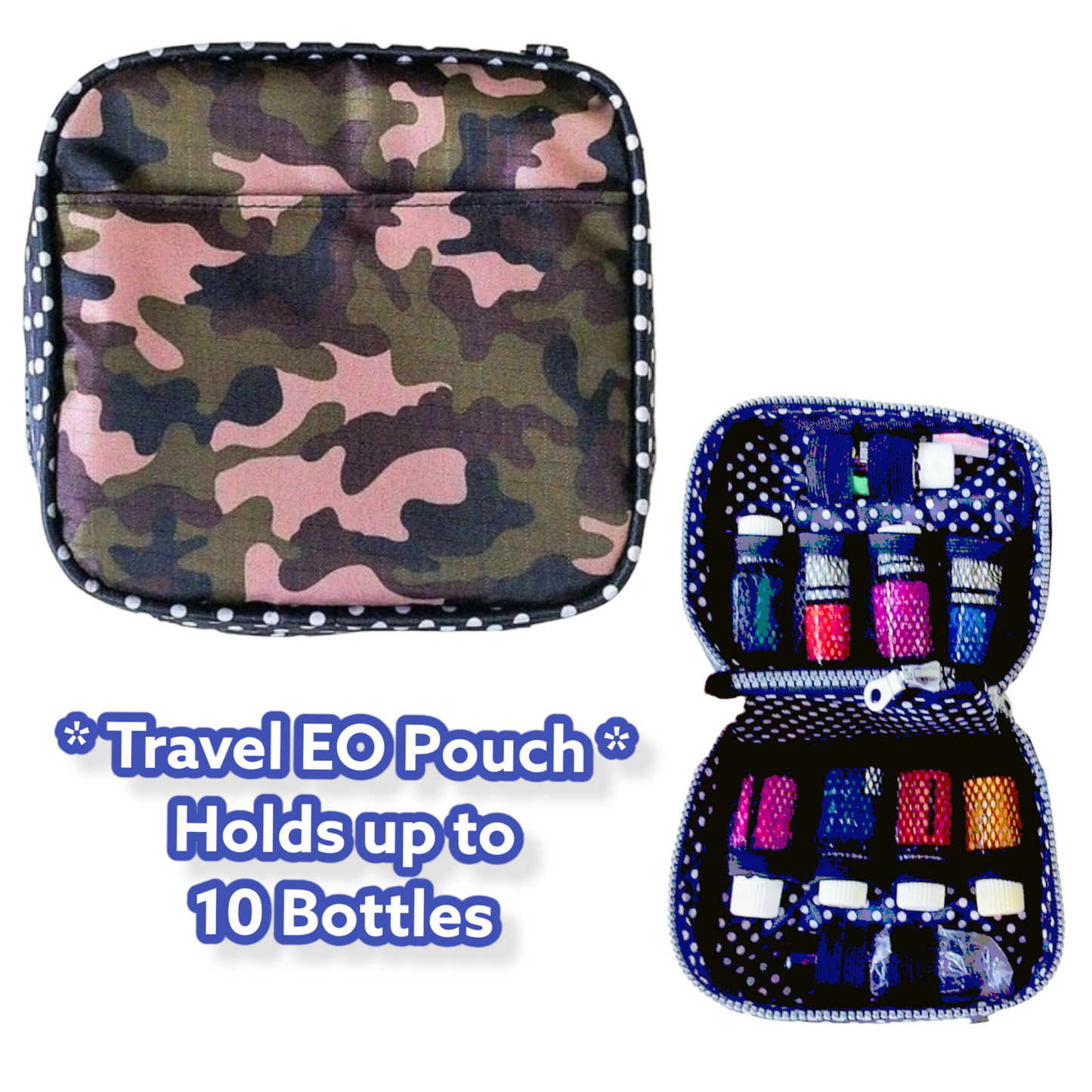 Essential Oil Bottle Travel Pouch | 8 Bottle Essential Oil Pouch | 12 Bottle Essential Oil Pouch | Army Design 02