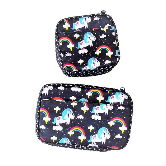 Essential Oil Bottle Travel Pouch | 8 Bottle Essential Oil Pouch | 12 Bottle Essential Oil Pouch | Unicorn Design 01