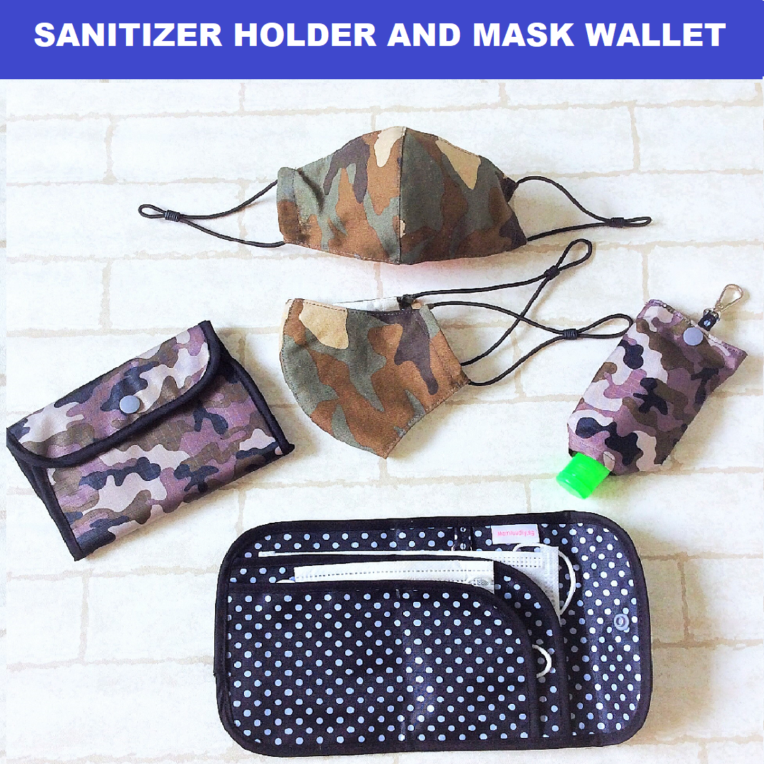 COVID 19 ESSENTIALS | MASK WALLET | SANITIZER HOLDER | HANDMADE MASK