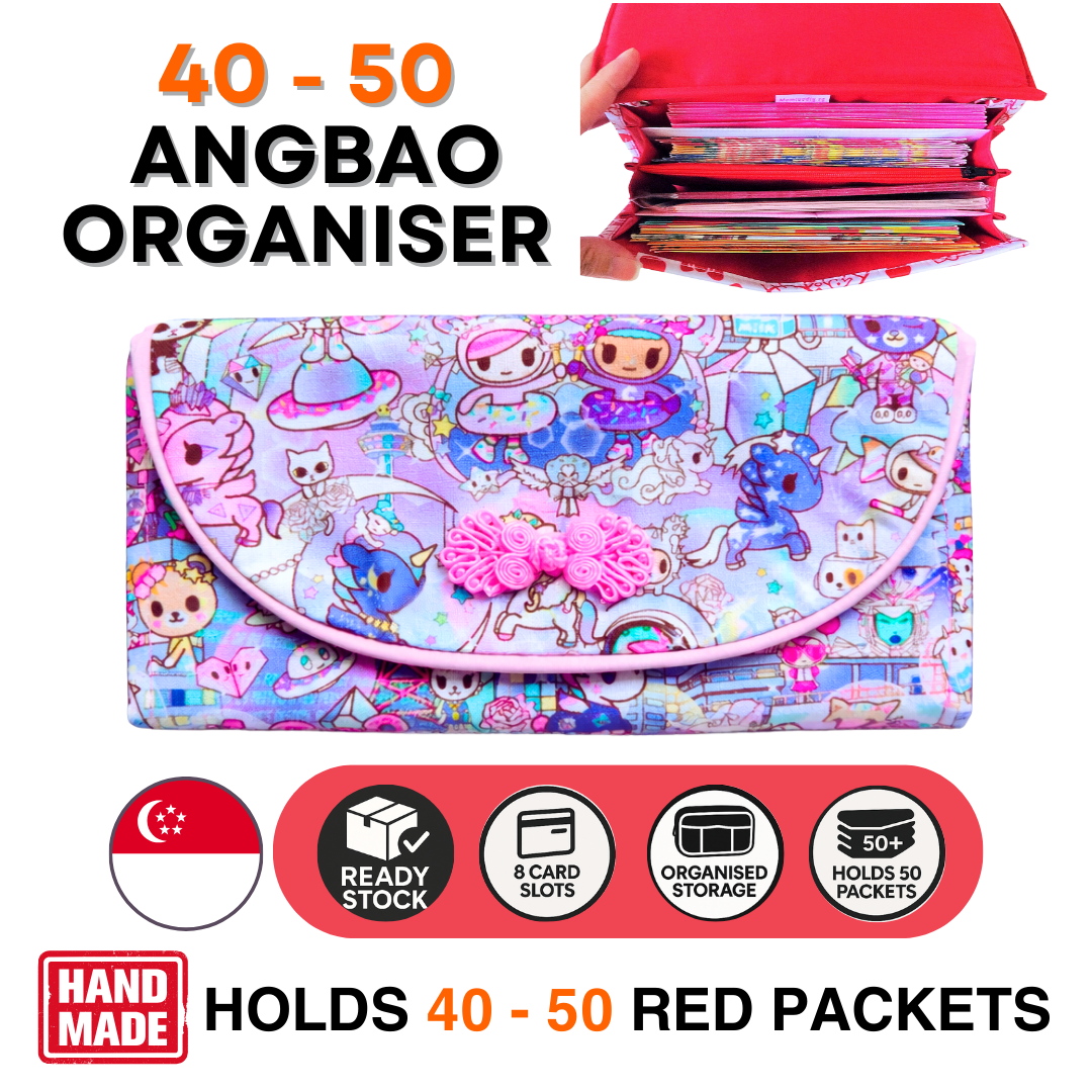 FLAP Ang Bao Organizer |  Pouch for Red Packets | Flap Organiser 50 Red Packets | Flap TKDK Design 33B50
