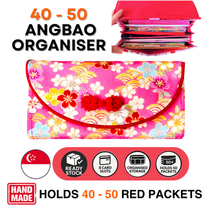 Flap Red Packet Organizer Holds 50 Ang Baos | Ang Bao Organiser | CNY Organiser for 50 Red Packets