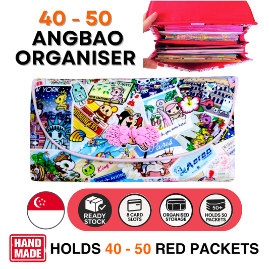 FLAP Ang Bao Organizer | Pouch for Red Packets | Flap Organiser 50 Red Packets | Flap TKDK Design 33B54