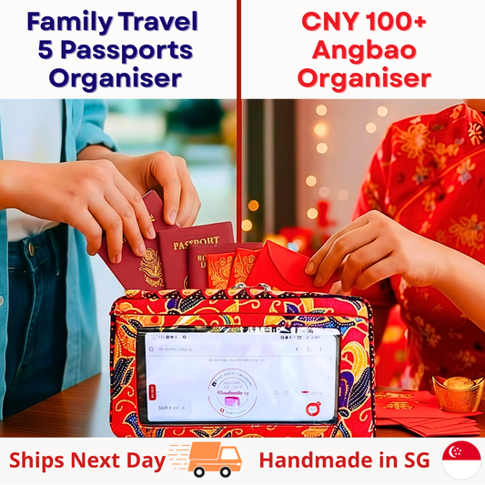 Red Packet Organiser Holds 100 Angbaos with Smartphone Window | CNY 100 Ang Bao Organiser Pouch