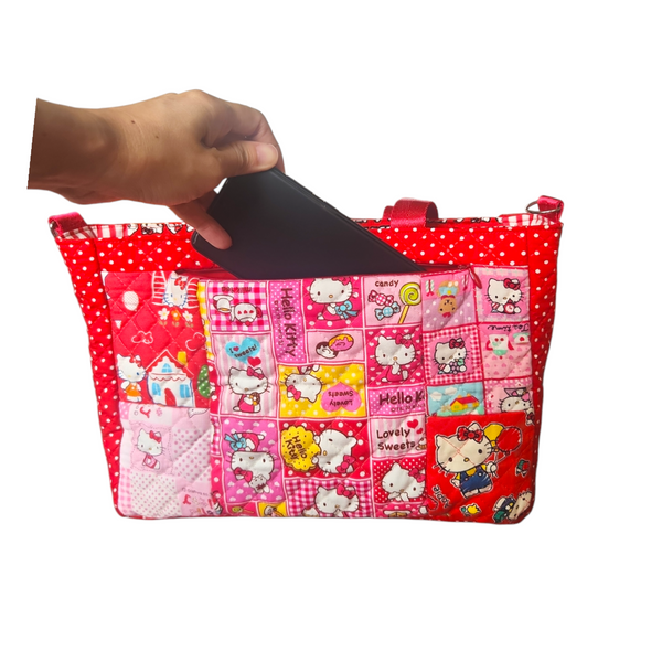 REVERSIBLE Bag for CNY | CNY Bag to put Red Packet Organizers | Reversible Bag Patchwork HK Design R001