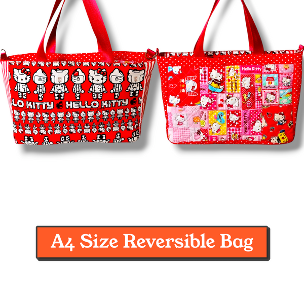 REVERSIBLE Bag for CNY | CNY Bag to put Red Packet Organizers | Reversible Bag Patchwork HK Design R001