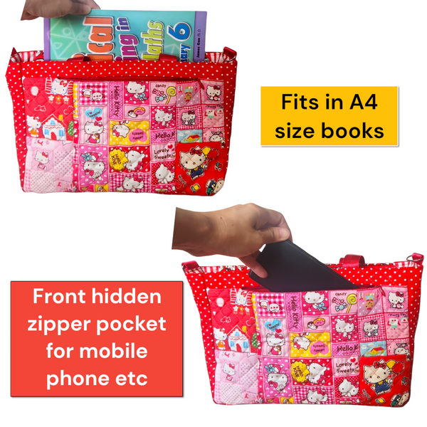 REVERSIBLE Bag for CNY | CNY Bag to put Red Packet Organizers | Reversible Bag Patchwork HK Design R001