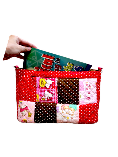 REVERSIBLE Bag for CNY | CNY Bag to put Red Packet Organizers | Reversible Bag Patchwork HK Design R002