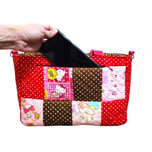 REVERSIBLE Bag for CNY | CNY Bag to put Red Packet Organizers | Reversible Bag Patchwork HK Design R002