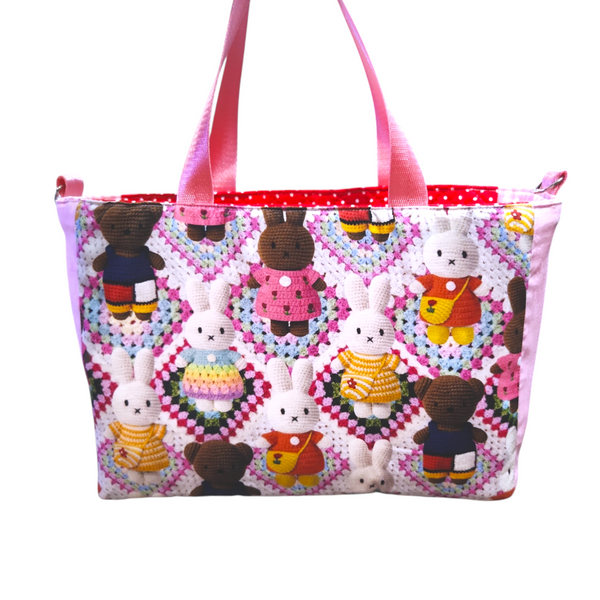 REVERSIBLE Bag for CNY | CNY Bag to put Red Packet Organizers | Reversible Bag Bunny Design R003