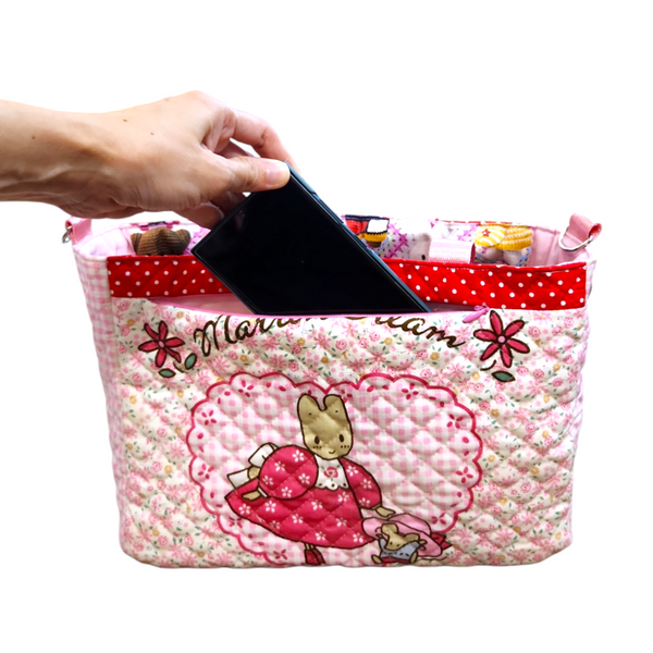 REVERSIBLE Bag for CNY | CNY Bag to put Red Packet Organizers | Reversible Bag Bunny Design R003