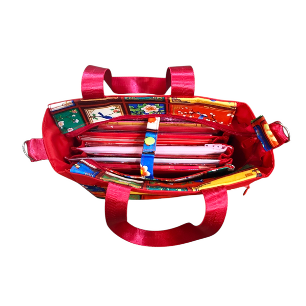 2 in 1 Red Packet Bag cum Organiser | Holds 120 Red Packets | 2 in 1 Red Packet Bag CNY Design B002