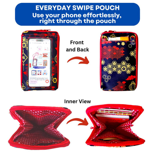 Everyday Swipe Travel Pouch | Smartphone Sling 1B02 (CNY Black)