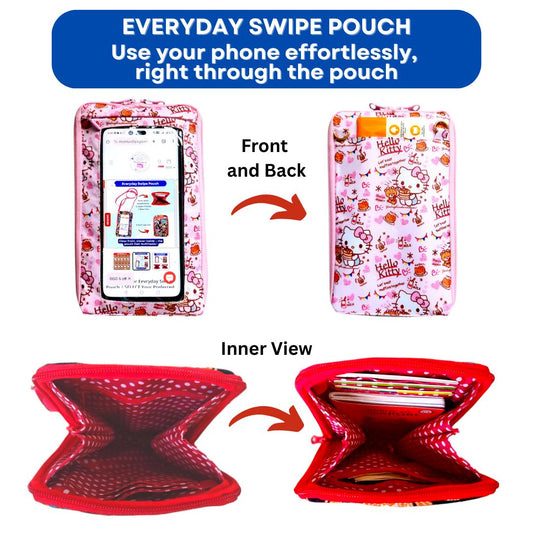 Everyday Swipe Travel Pouch | Smartphone Sling 1B04 (Pink HK)