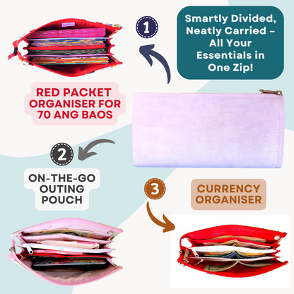 Slim Wallet Organizer | Travel Organizer | Weekend Pouch | Slim Red Packet Organizer | Slim Wallet Organizer 2B11