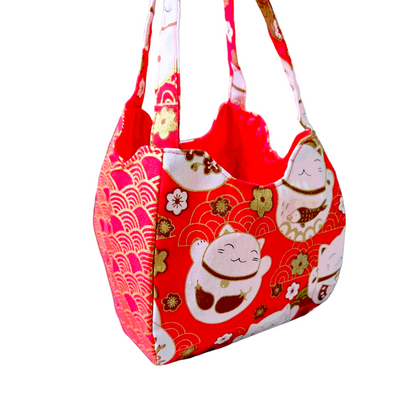 Mandarin Orange Carrier | Orange Bag up to 8 Oranges | Chinese New Year Carrier | Orange Carrier Big Fortune Cat Design 31B44