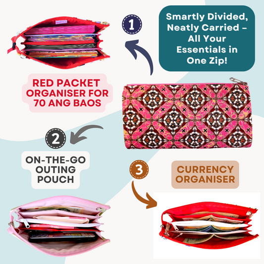 Slim Wallet Organizer | Travel Organizer | Weekend Pouch | Slim Red Packet Organizer | Slim Wallet Organizer 2B05