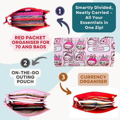 Slim Wallet Organizer | Travel Organizer | Weekend Pouch | Slim Red Packet Organizer | Slim Wallet Organizer 2B04