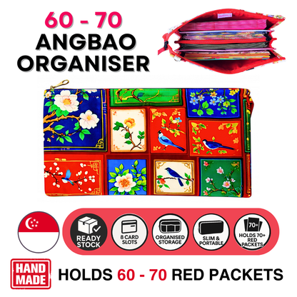 Slim Red Packet Organiser Holds 70 Angbaos | Handmade CNY Ang Bao Holder and Organizer