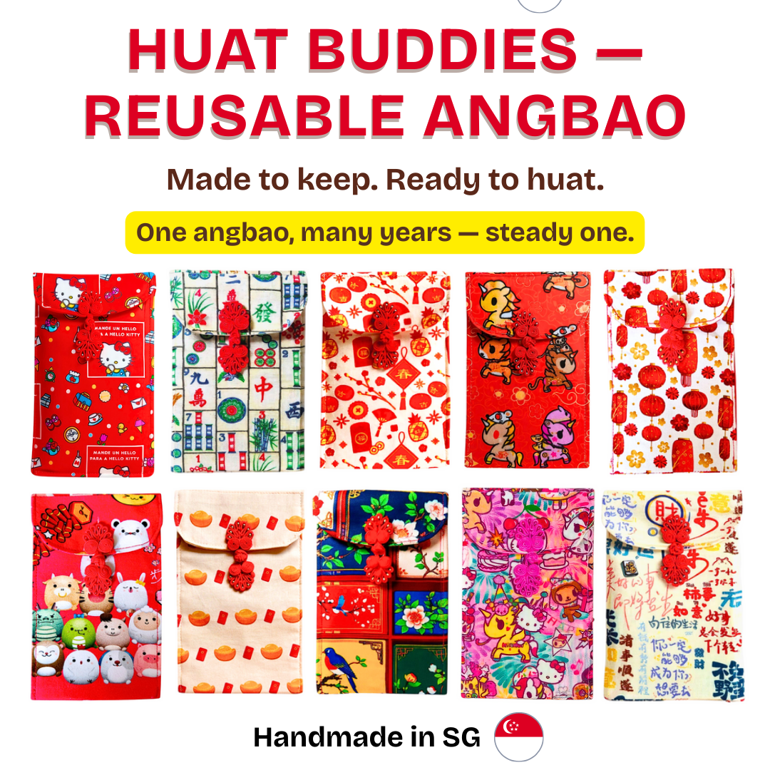 Handmade Fabric Angbao Cash Pouch (Fits Big Notes) | Reusable AngBao | CNY 2026 Angbao