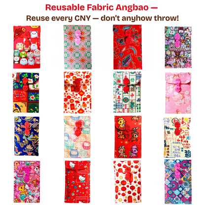 Handmade Fabric Angbao Cash Pouch (Fits Big Notes) | Reusable AngBao | CNY 2026 Angbao