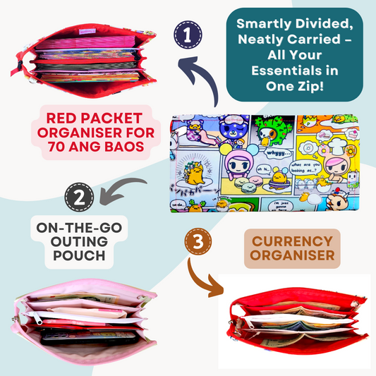 Slim Wallet Organizer | Travel Organizer | Weekend Pouch | Slim Red Packet Organizer | Slim Wallet Organizer 2B08